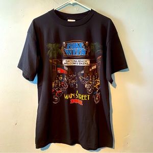 Vintage Bike Week T Shirt XL 2001 VTG Mens Biker Shirt